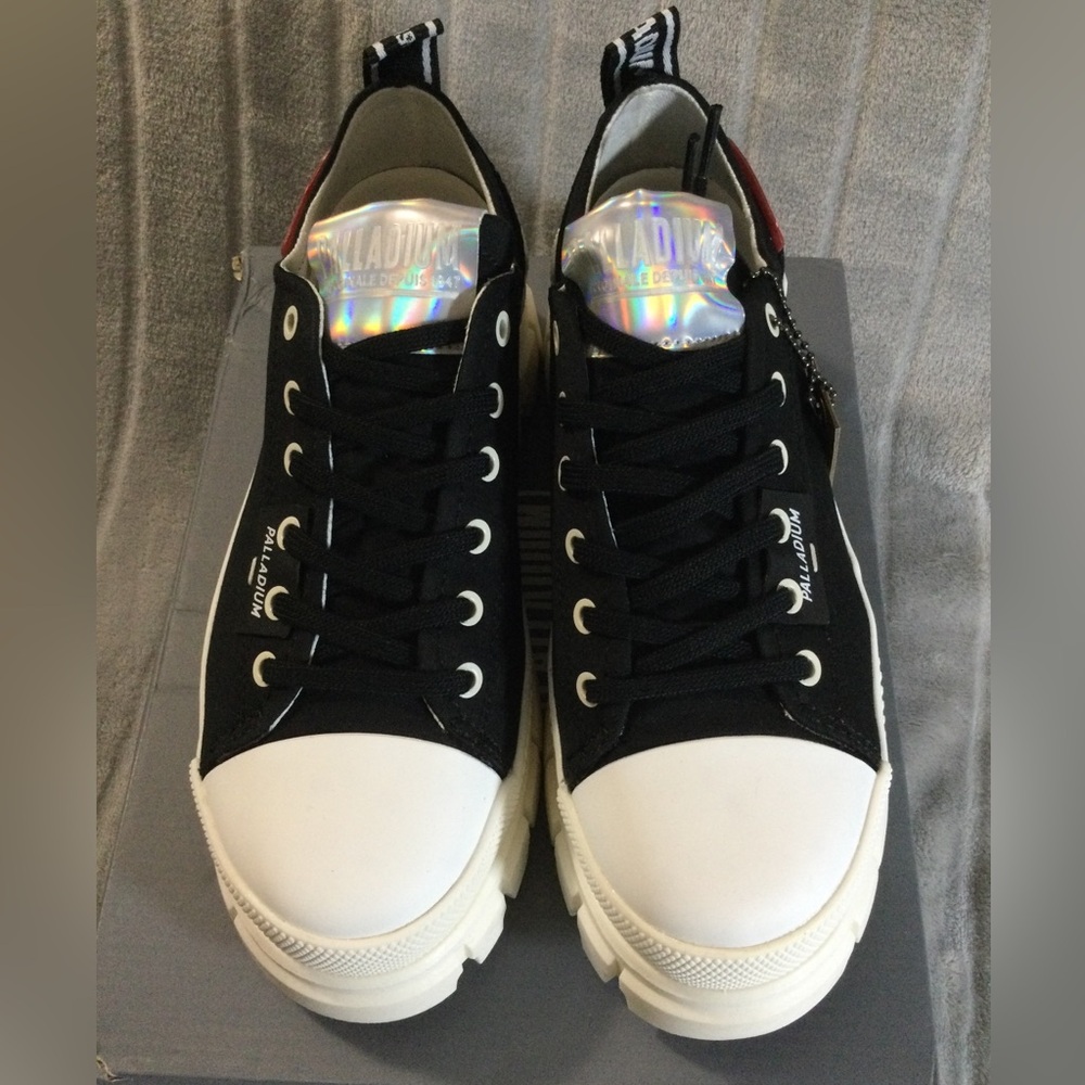 Palladium Women’s Black/White Revolt Platform Sneakers - Picture 10 of 13